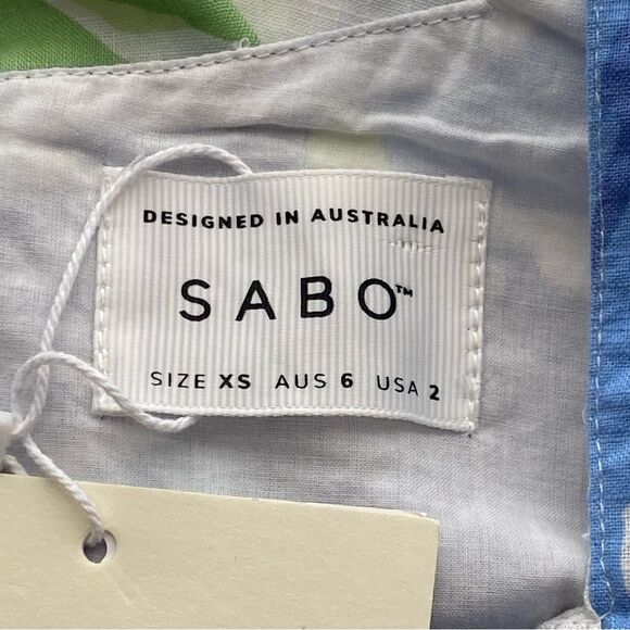 NWT Sabo Paradise Floral Print Lace-Up Scorpios Mini Dress Size 2 - Picture 12 of 16